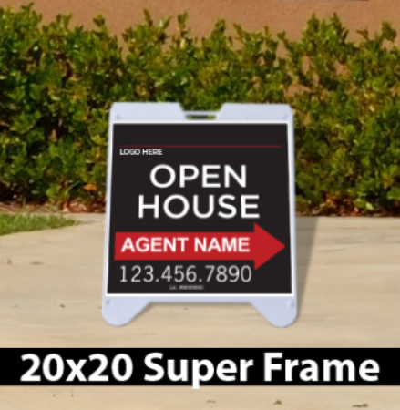 Picture for category 20"x20" White Open House Super-Frames Developed for Keller Williams