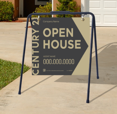 Picture for category Century 21 Open House Black Metal A-Frame