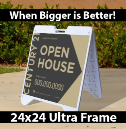 Picture for category Century 21 Open House White Ultra A-Frame 24"X24"