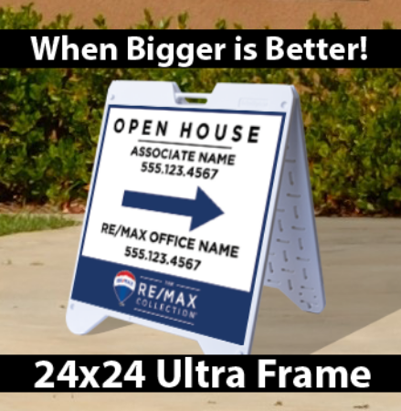 Picture for category RE/MAX Open House White Ultra A-Frame 24"x24"