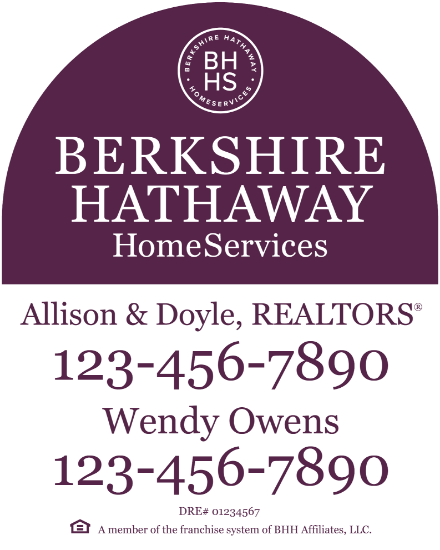 Picture of Berkshire Hathaway 30"x24" Yard - Dome White Sign 2