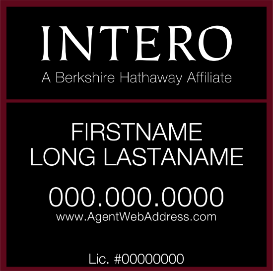 Picture of INTERO 24"x24" BHA Yard Sign - Two Line