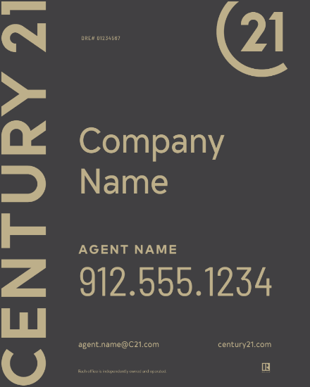 Picture of Century 21 30"x24" Yard - Grey Sign A