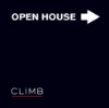 Picture of Climb 24"x24" O.H. Black Super Frame - Blue Sign A