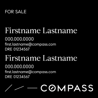 Picture of Compass 24"x24" Yard - Black Sign D