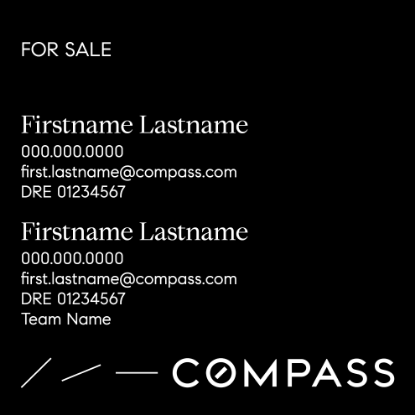 Picture of Compass 24"x24" Yard - Black Sign F