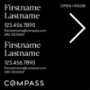 Picture of Compass 24"x24" O.H. Black Ultra Frame - Black Sign D