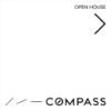 Picture of Compass 20"x20" O.H. Black Super Frame - White Sign A