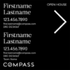 Picture of Compass 20"x20" O.H. White Super Frame - Black Sign F