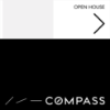 Picture of Compass 20"x20" O.H. Black Super Frame - Black & White Sign A